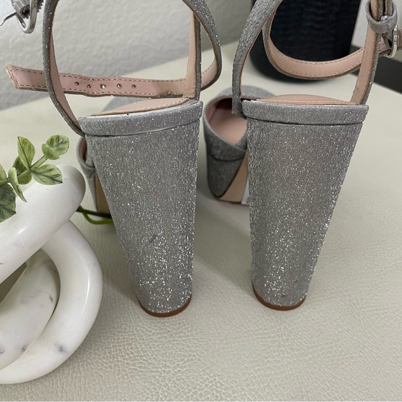 Antonio Melani x Born on Fifth Liv Metallic Glitter Closed Toe Platform Pumps - Picture 14 of 15